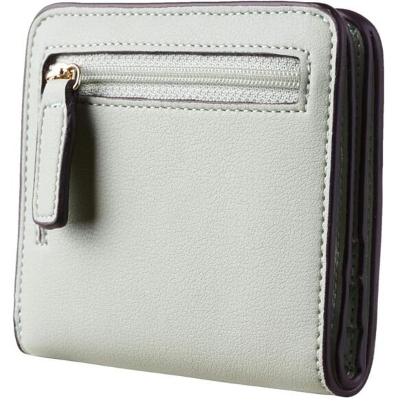 Small Compact Bifold Luxury Wallet Mint Green - Picture 5 of 6